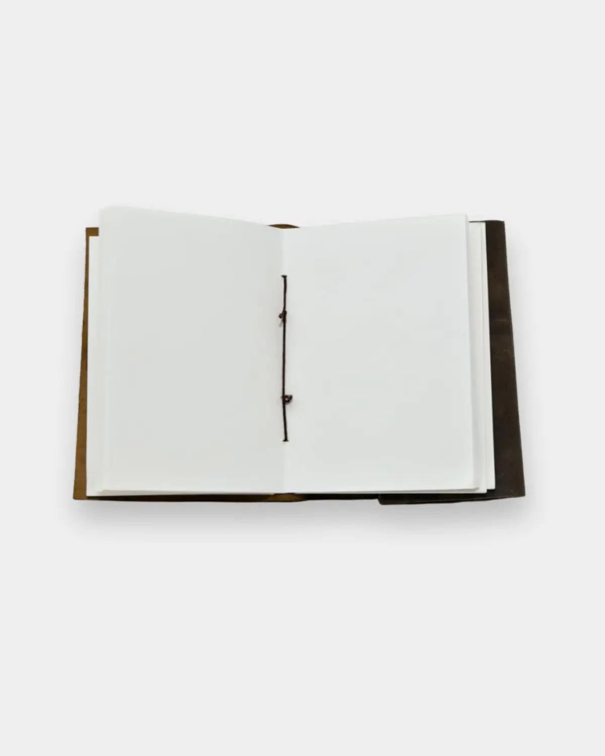lamakha personalized leather notebook, Open Handmade Buff Leather Notebook with Blank Writing Pages, travel journal notebook