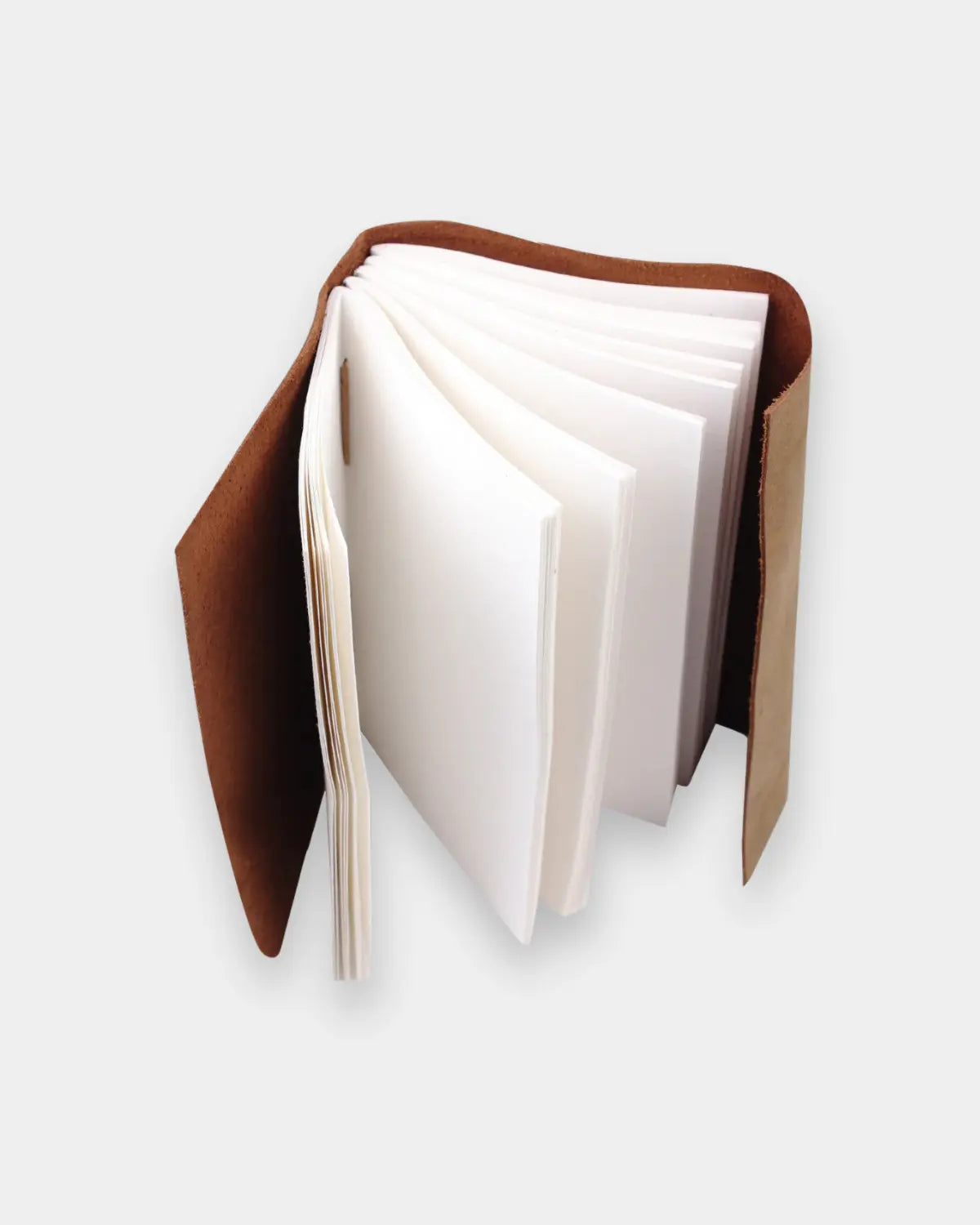 lamakha personalized leather notebook, Open Handmade Buff Leather Notebook with Blank Writing Pages, travel journal