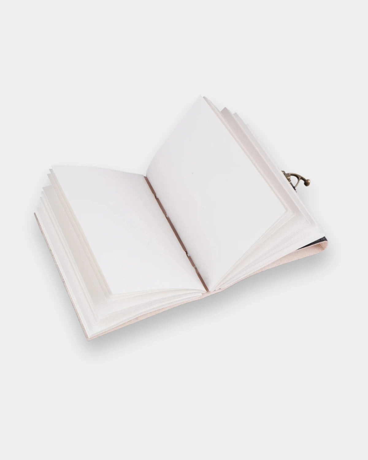 Handmade black leather notebook with premium blank white pages for writing journaling sketching and note taking. vintage diary handmade notebook with genuine leather 